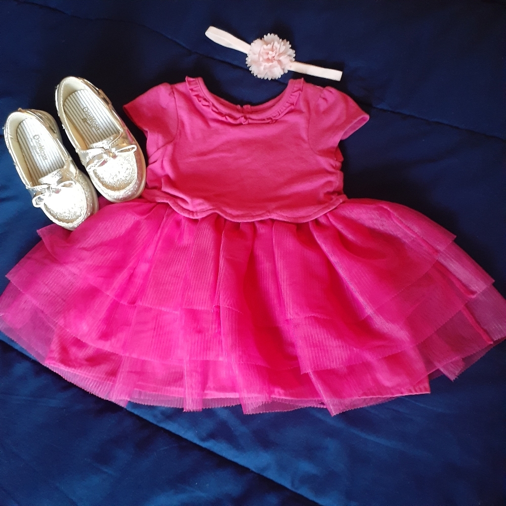 3/$15 Fuschia Cat & Jack 12 Month Dress
